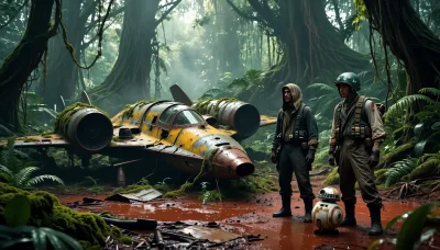 в лесу
