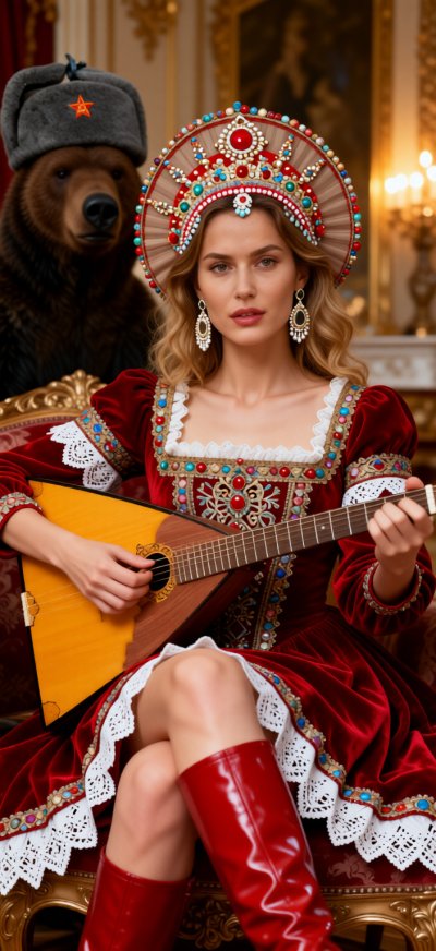 с медведем