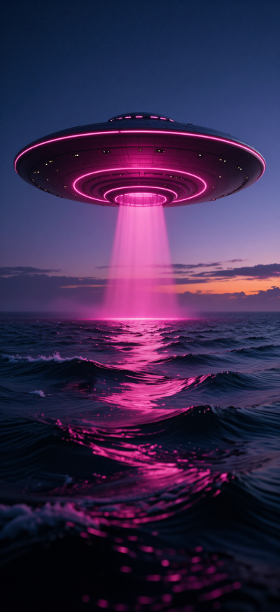 в море